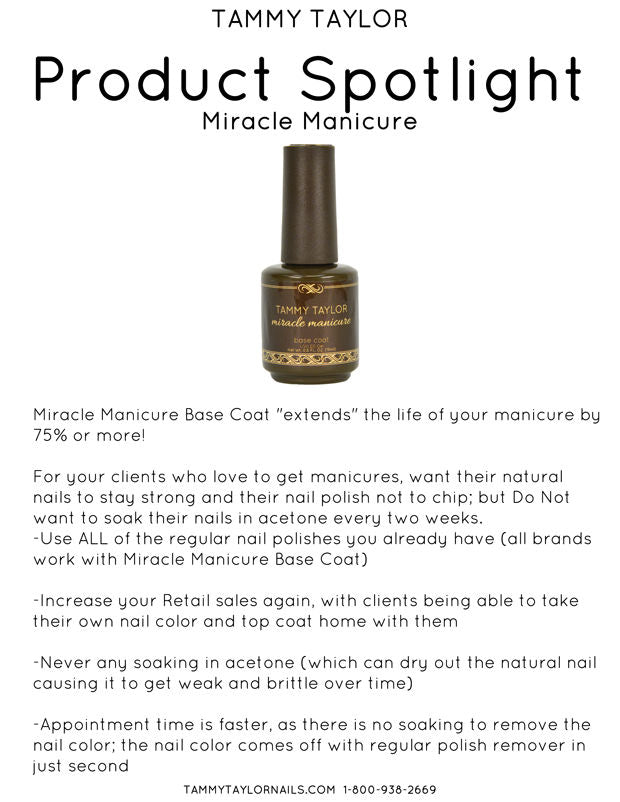 Tammy Taylor LED/UV Gel - MIRACLE MANICURE Base Coat 0.5oz