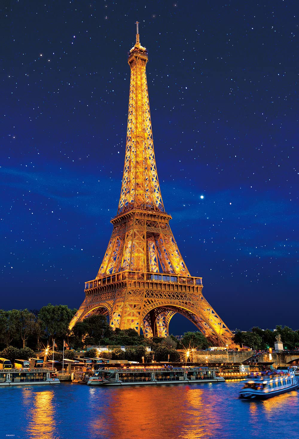 BEVERLY 31-534 Jigsaw Puzzle Eiffel Tower Under The Stars Glow In The Dark 1000 Pieces
