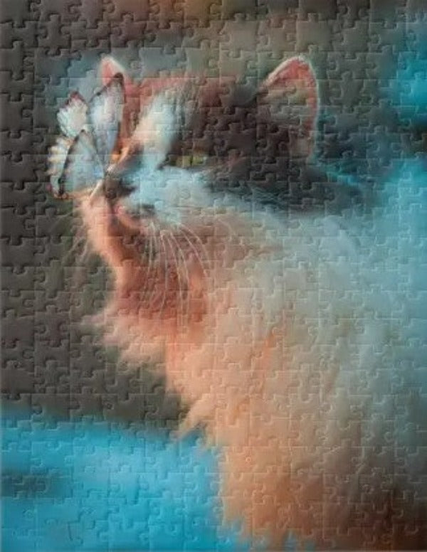 Wipop High Quality Cat Butterfly Kiss 1000 Piece Jigsaw Puzzle