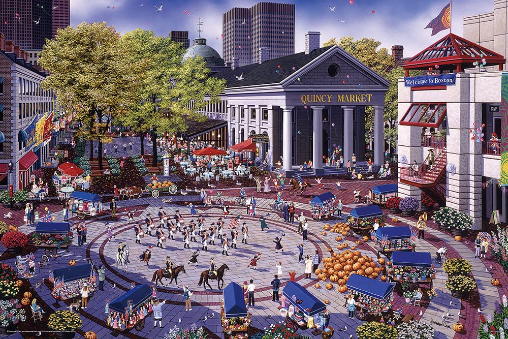 Yanoman 1000 Piece Jigsaw Puzzle Alexander Chen Quincy Market Square Japan (50X75Cm) 10-1429