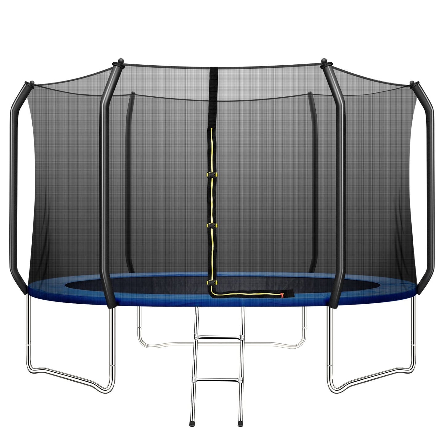 10FT Kids Trampoline w/Safety Enclosure Net, Spring Pad, Ladder , Heavy Duty Steel Frame, Waterproof Jump Mat, Jump Trampoline for Indoor/Outdoor, Backyard Trampoline, Great Gifts for Kids
