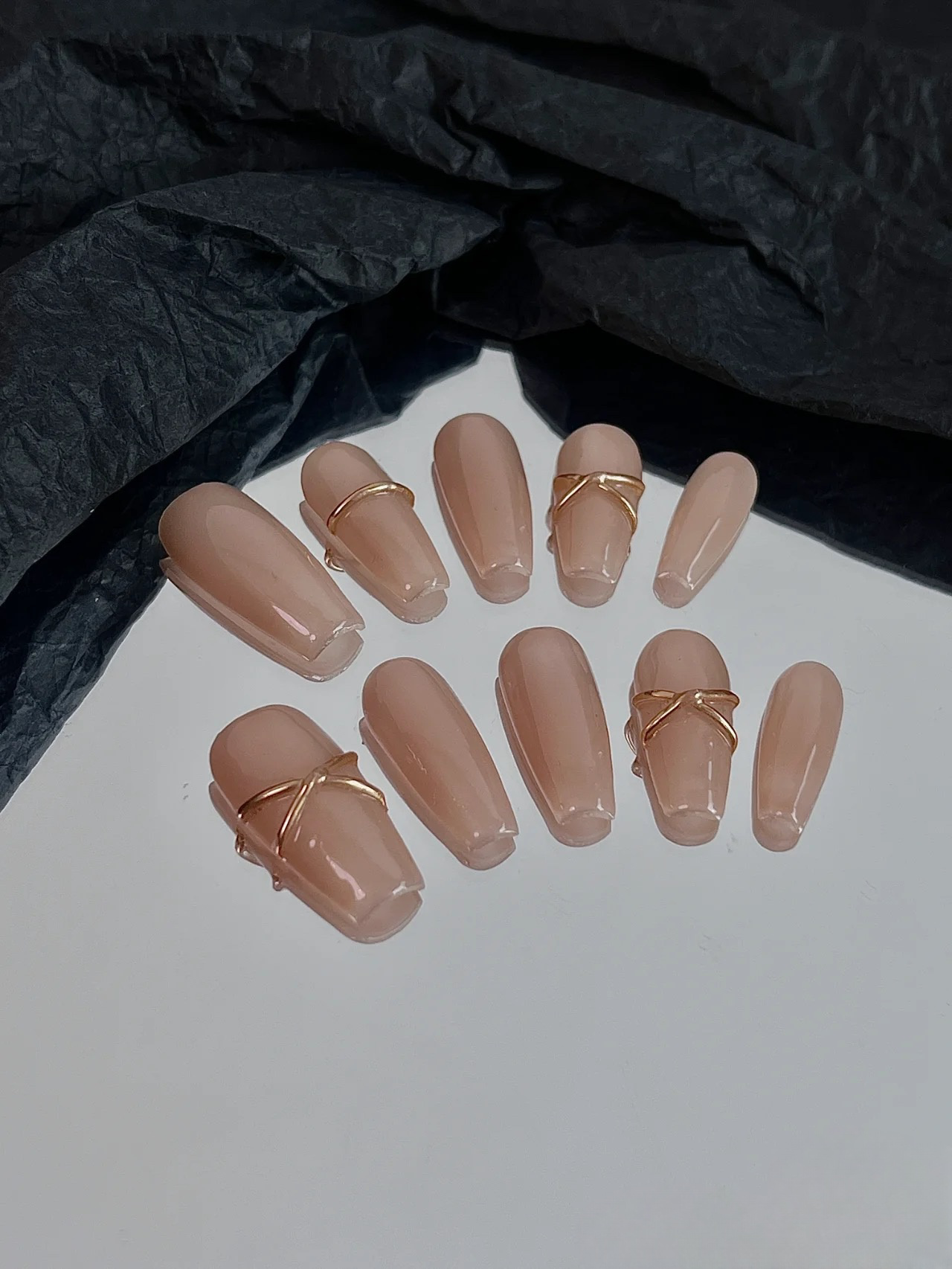 【Cinnamon Milk Tea】 | False Nails | SHOPQAQ
