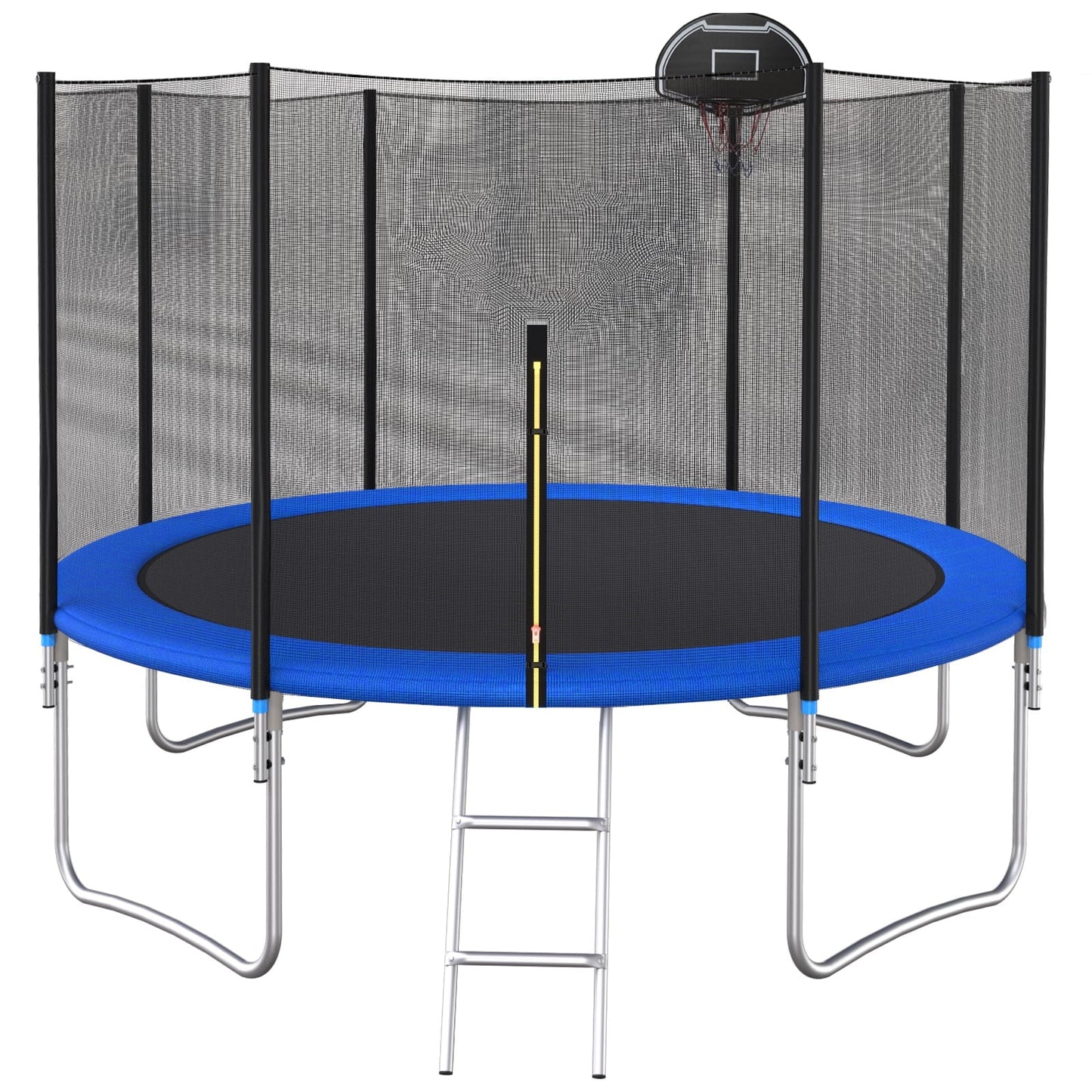 12FT Kids Adults Trampoline - Heavy-Duty Trampoline with Enclosure Net and Spring Pad, Large Trampolines Thickened for 6-8 Kids Jumping, All-Weather Trampolines for Outdoor Lawn Garden Yard
