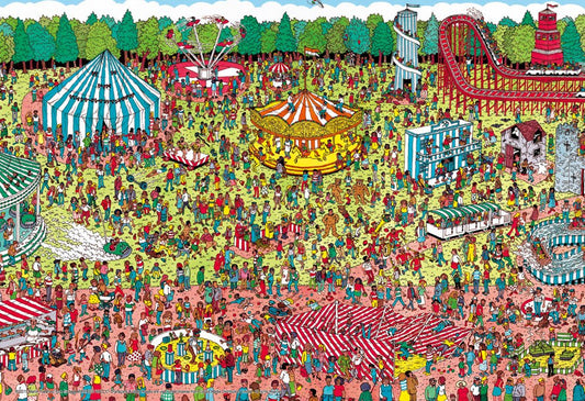 Beverly Jigsaw Puzzle L74-123 Where's Wally? (150 L-Pieces) Large Piece Puzzle