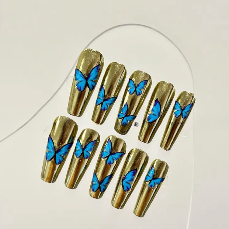 [Mirorr gold with blue butterfly]