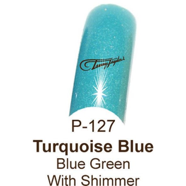 Blue green with shimmer