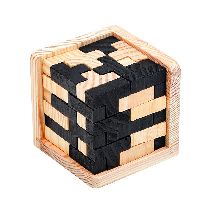 Wooden Rubik's Cube Puzzle