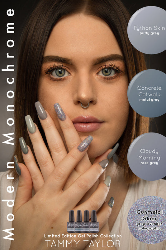 Tammy Taylor - Soak Off Gel Polish NEW! *Modern Monochrome Grey* Collection!