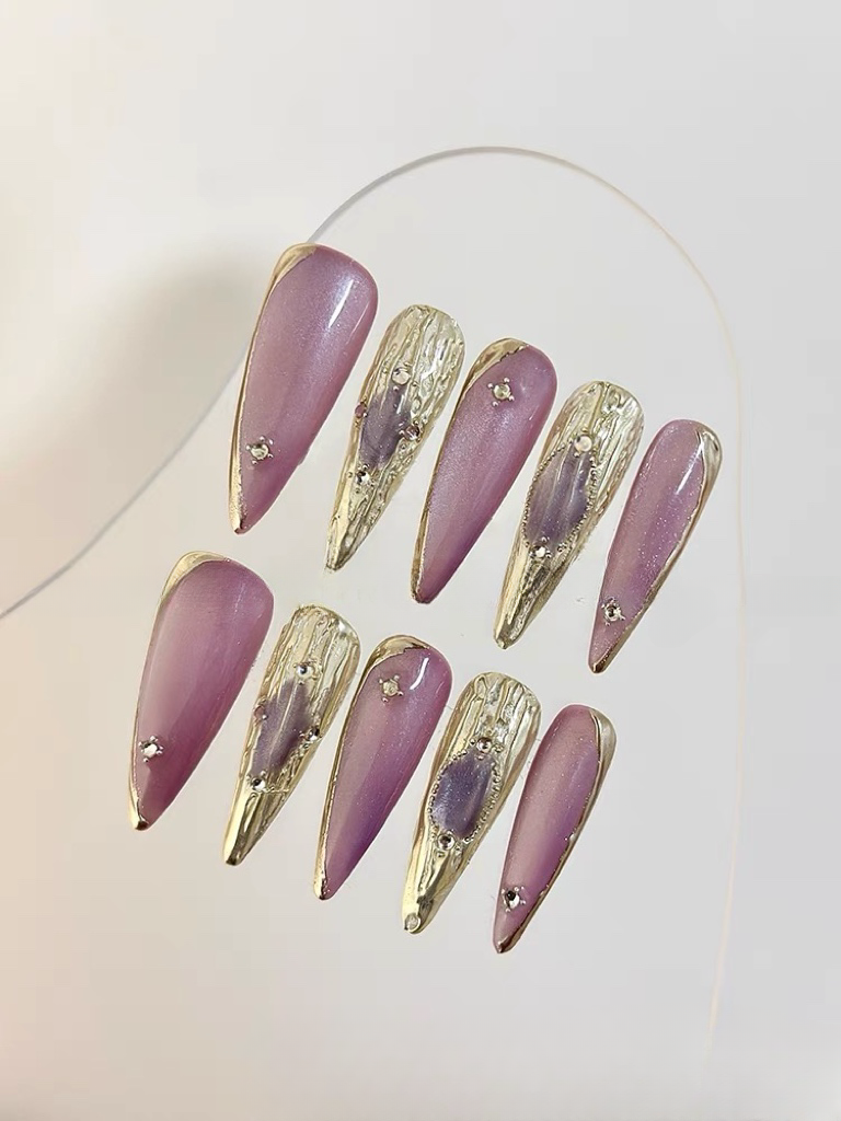 【lavender Brocade】 False Nails from SHOPQAQ