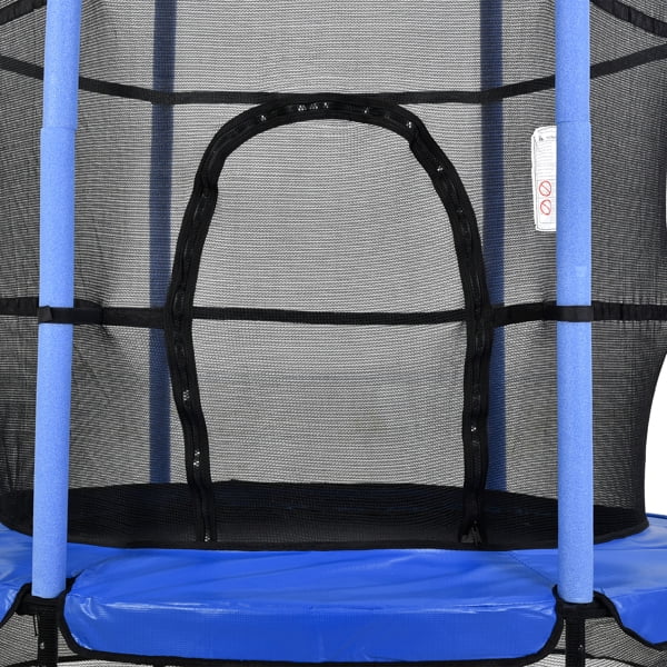 55' Inch Mini Round Heavy-duty Jumping Trampoline Indoor Outdoor with Guard Pole and Stitching Outer Cover for Ages 3-10 Kids 110LB Max Bearing, Safety, Durable