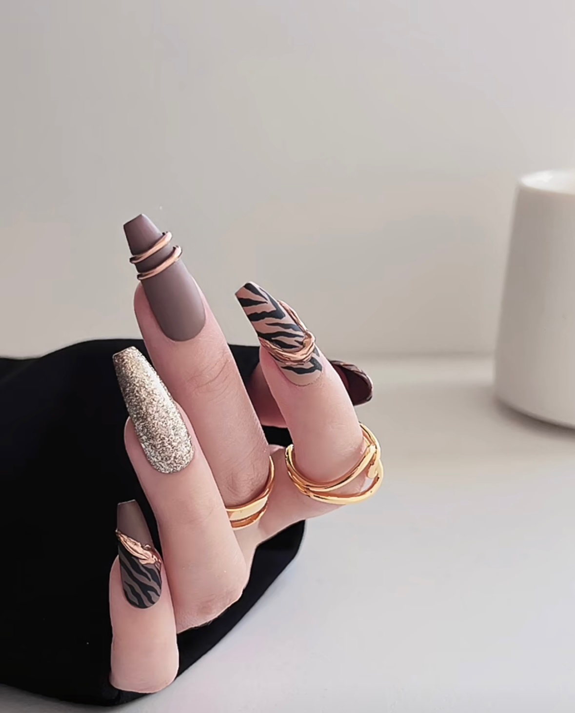 Wild and Beautiful Zebra Print Nail Art