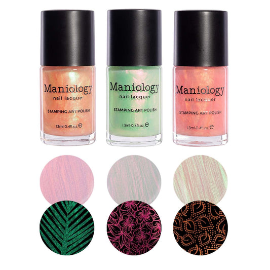 Sunrays: 3-Piece Aurora Duochrome Stamping Polish Set