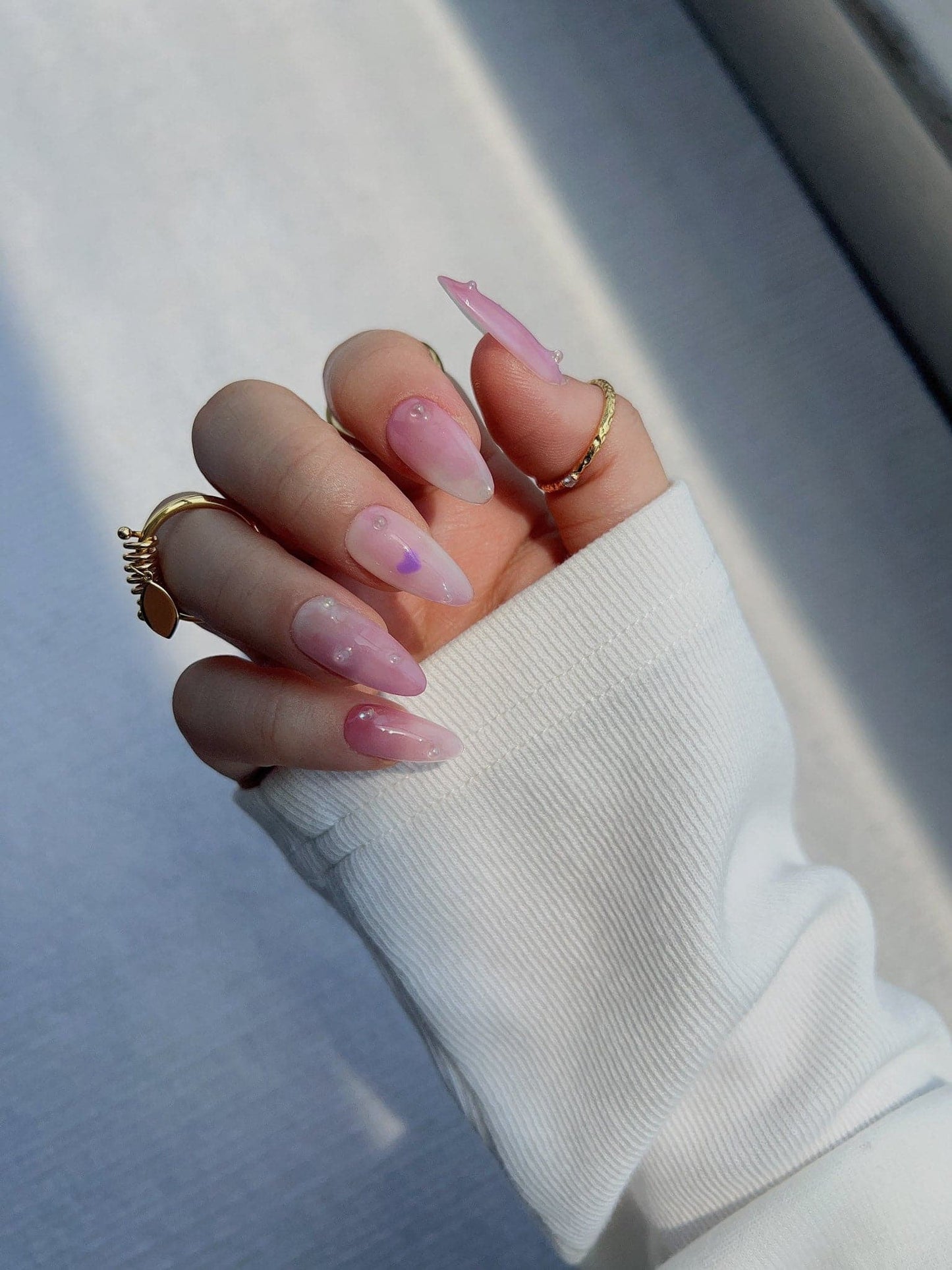 Tender Tokens Med Almond nails | Ready to ship